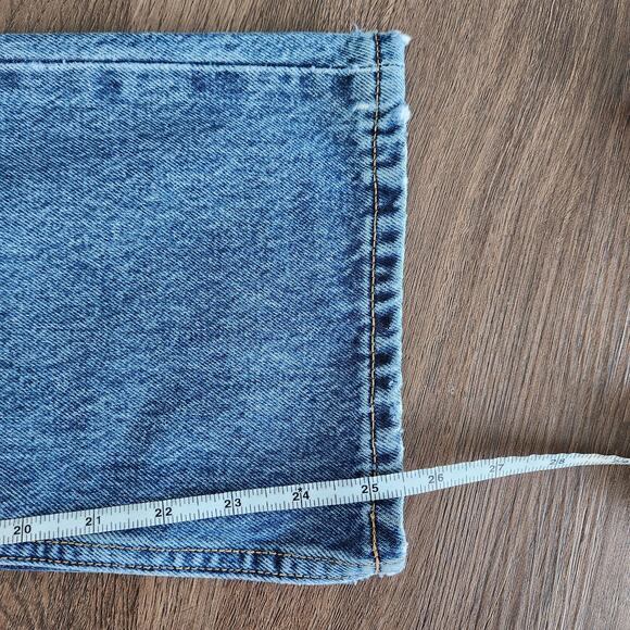 Ganni Betzy Mid Blue Stone High‎ Rise Slim Flare Crop Jean 26/32 NWT $195 - Picture 8 of 9